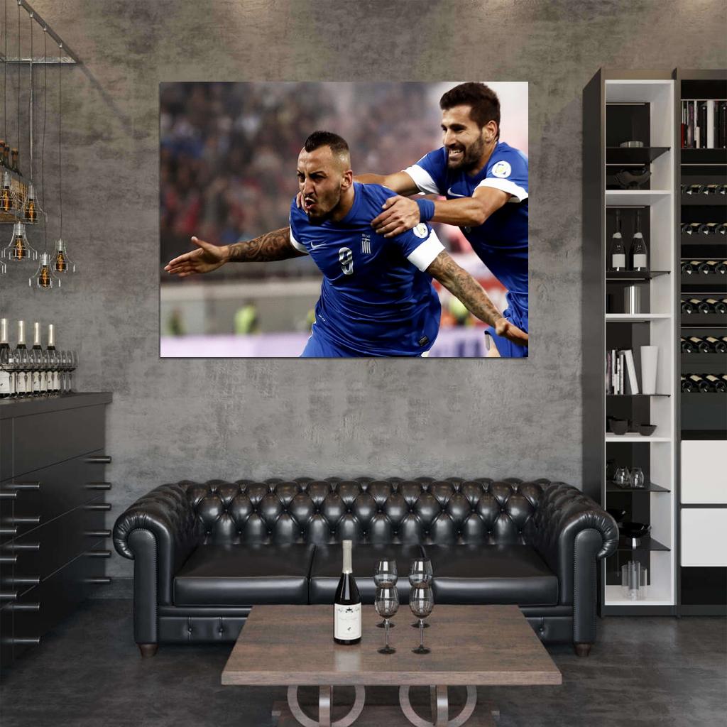 Kostas Mitroglou Goal Greece FIFA World Cup Brazil Wall Art Print Poster
