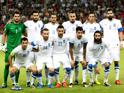 Team Players Greece 2014 World Cup Brazil Football Wall Art Print Poster