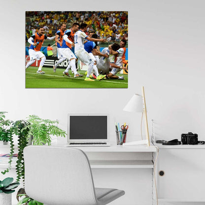 Goal Greece Ivory Coast FIFA World Cup Brazil Football Wall Art Print Poster