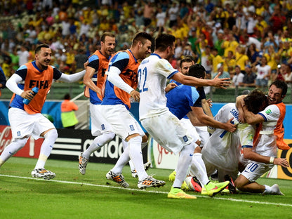 Goal Greece Ivory Coast FIFA World Cup Brazil Football Wall Art Print Poster