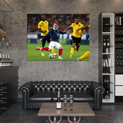 Antoine Griezmann Shot France World Cup Football Wall Art Print Poster