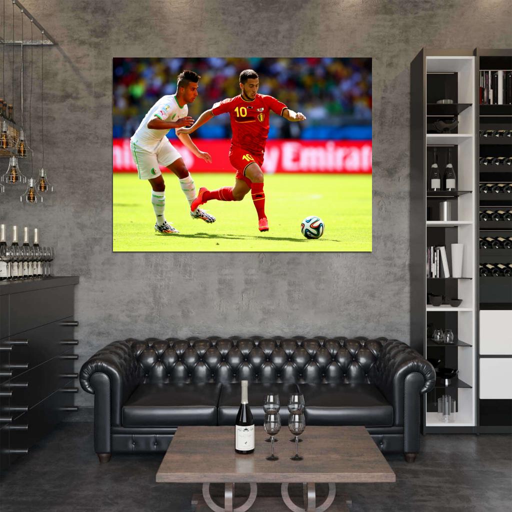 Eden Hazard Belgium World Cup Brazil Soccer Football Wall Art Print Poster