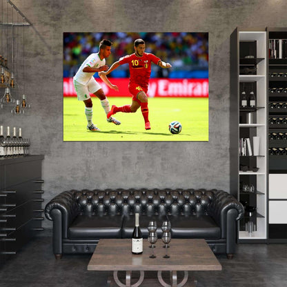 Eden Hazard Belgium World Cup Brazil Soccer Football Wall Art Print Poster