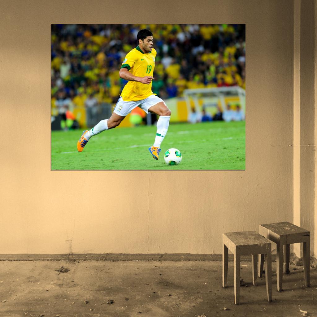 Hulk Dribbling Awesome FIFA World Cup Brazil Football Wall Art Print Poster