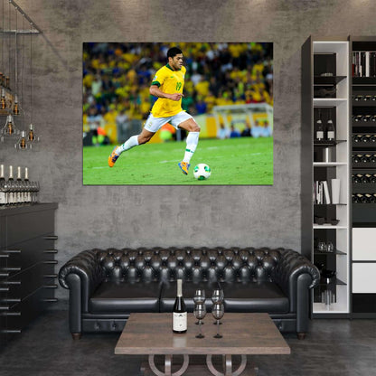 Hulk Dribbling Awesome FIFA World Cup Brazil Football Wall Art Print Poster