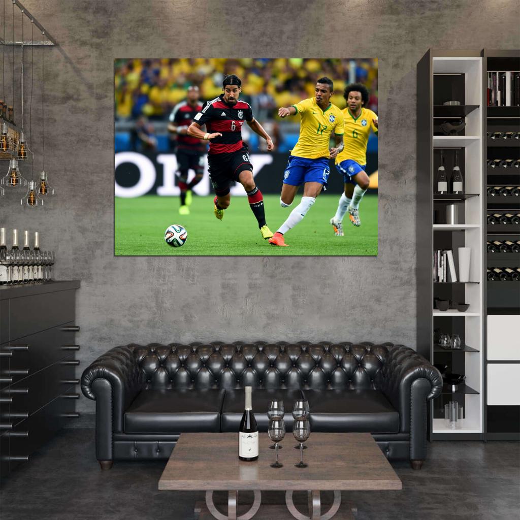 Sami Khedira Luiz Gustavo Germany Soccer Football Wall Art Print Poster