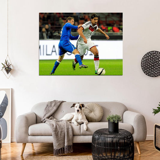 Sami Khedira Ball Dribbling Germany Soccer Football Wall Art Print Poster