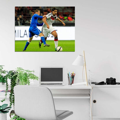 Sami Khedira Ball Dribbling Germany Soccer Football Wall Art Print Poster