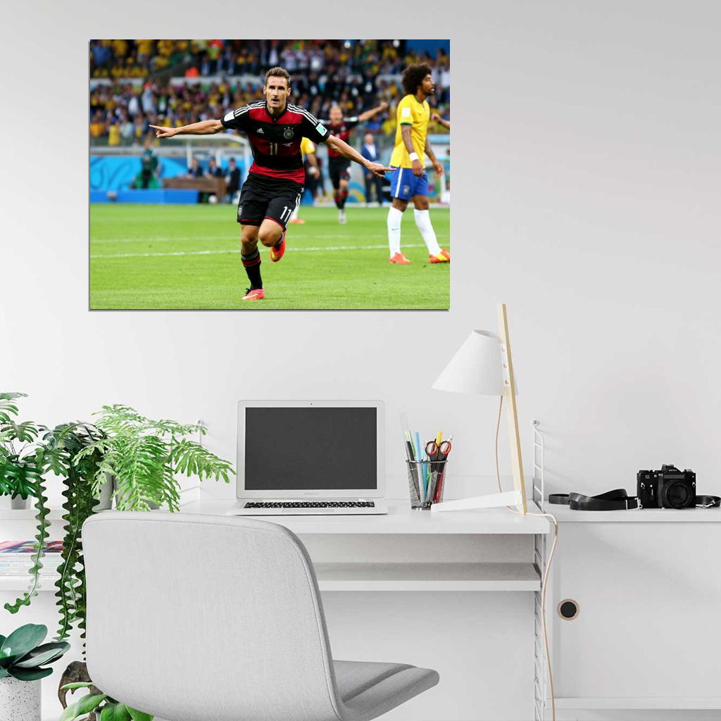 Miroslav Klose Record Goal Germany Brazil Football Wall Art Print Poster