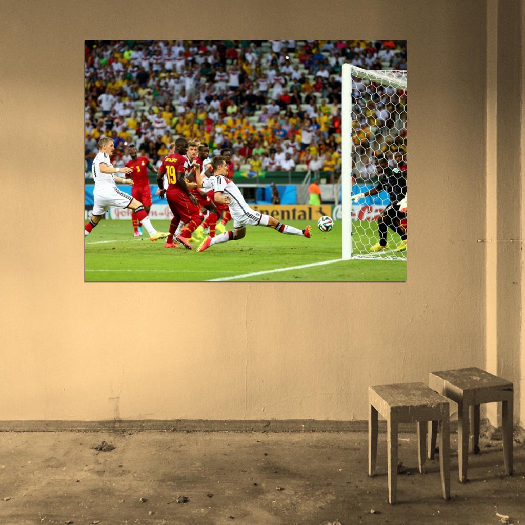 Miroslav Klose Shot Goal Germany 2014 FIFA World Cup Wall Art Print Poster