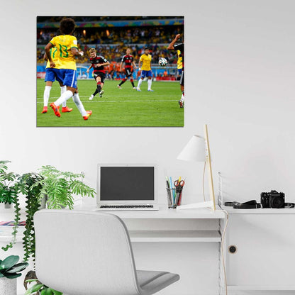 Tony Kroos Shot Goal Germany World Cup Brazil Football Wall Art Print Poster