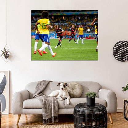 Tony Kroos Shot Goal Germany World Cup Brazil Football Wall Art Print Poster