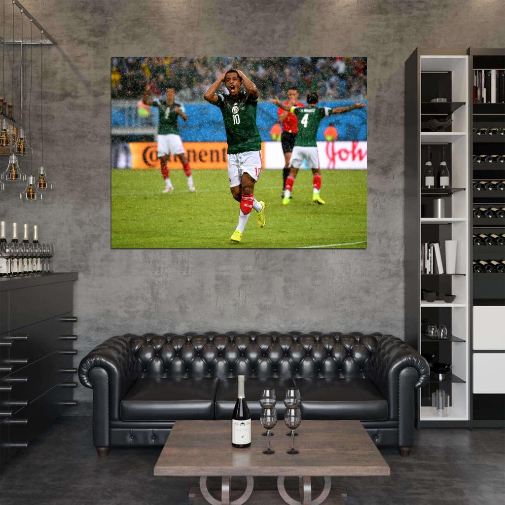 Giovani dos Santos Frustration Cancelled Goal Mexico Wall Art Print Poster