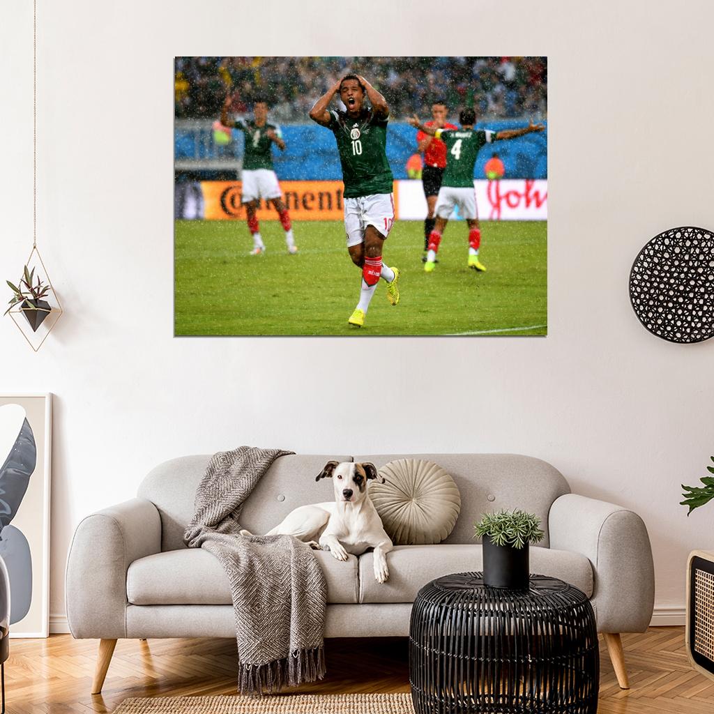 Giovani dos Santos Frustration Cancelled Goal Mexico Wall Art Print Poster
