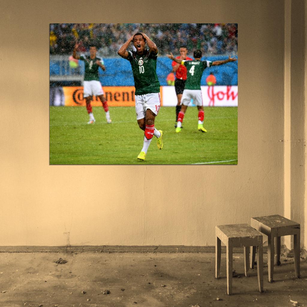 Giovani dos Santos Frustration Cancelled Goal Mexico Wall Art Print Poster