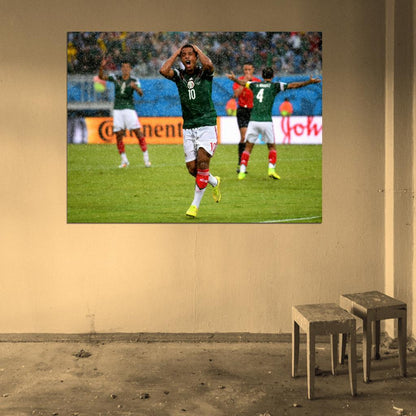 Giovani dos Santos Frustration Cancelled Goal Mexico Wall Art Print Poster