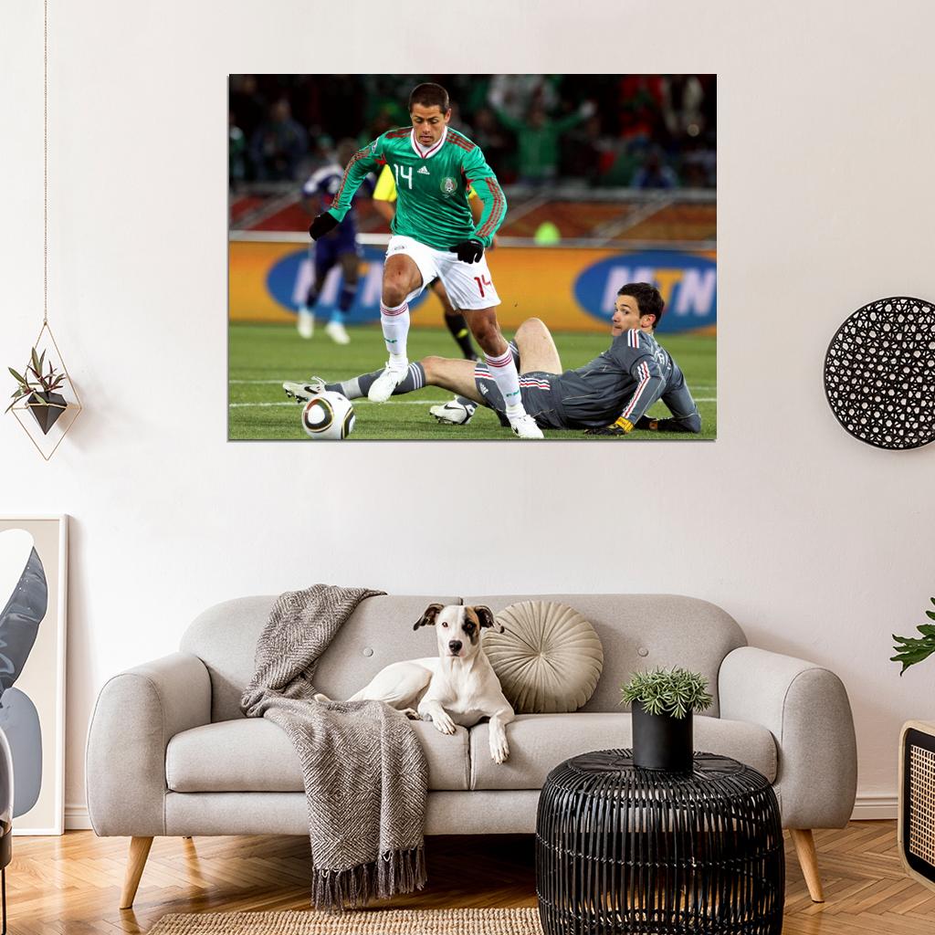 Javier Hernandez Hugo Lloris Goal Mexico Football Wall Art Print Poster