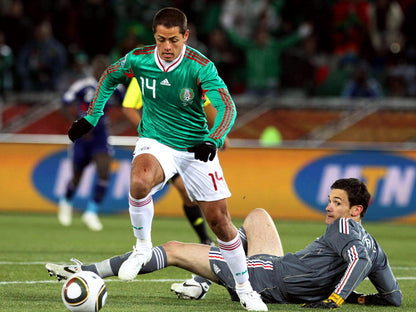 Javier Hernandez Hugo Lloris Goal Mexico Football Wall Art Print Poster