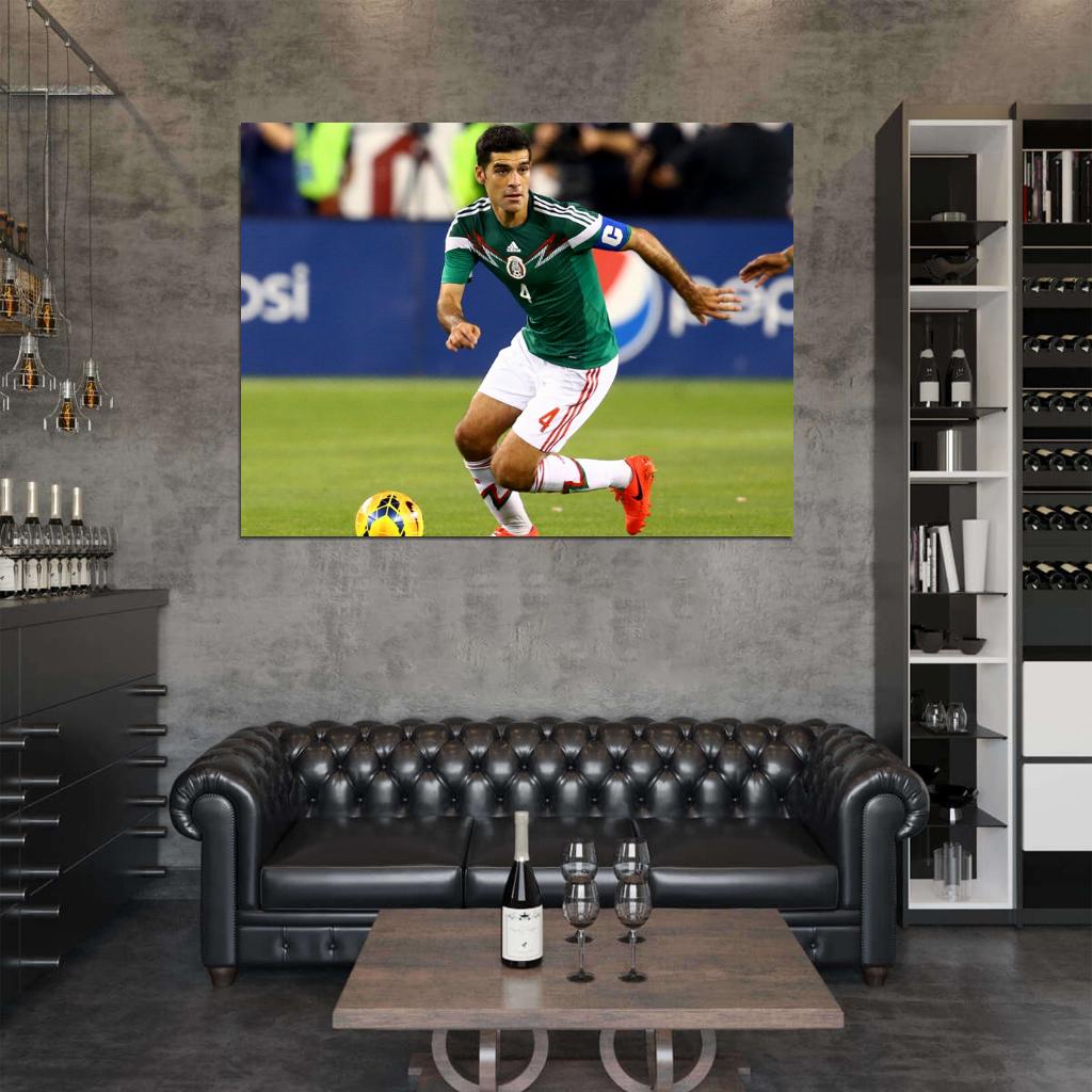 Rafael Marquez Dribbling Mexico World Cup Football Wall Art Print Poster
