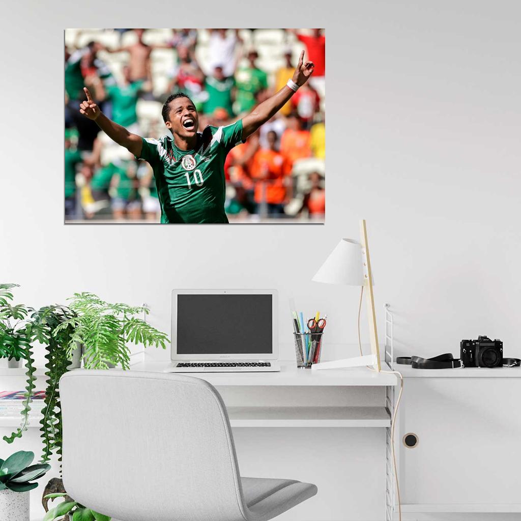 Giovani dos Santos Goal Mexico 2014 World Cup Football Wall Art Print Poster