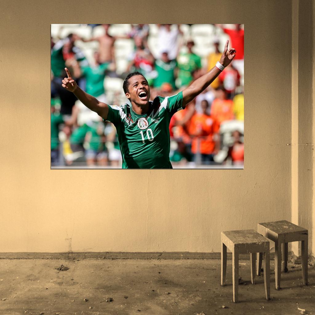 Giovani dos Santos Goal Mexico 2014 World Cup Football Wall Art Print Poster