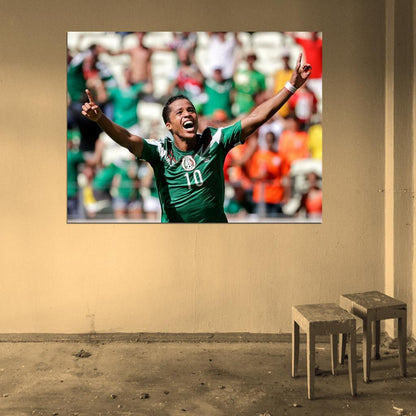 Giovani dos Santos Goal Mexico 2014 World Cup Football Wall Art Print Poster