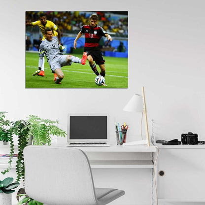Thomas Muller Shot Goal Amazing Germany World Cup Wall Art Print Poster