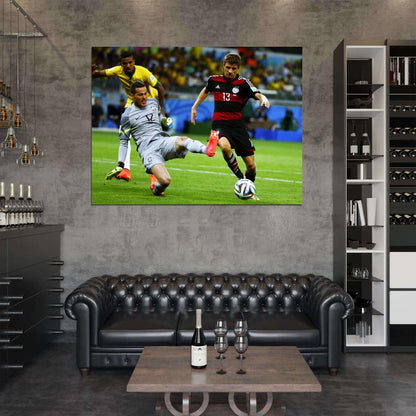 Thomas Muller Shot Goal Amazing Germany World Cup Wall Art Print Poster
