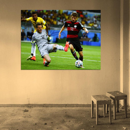 Thomas Muller Shot Goal Amazing Germany World Cup Wall Art Print Poster