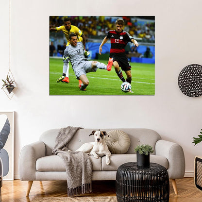 Thomas Muller Shot Goal Amazing Germany World Cup Wall Art Print Poster