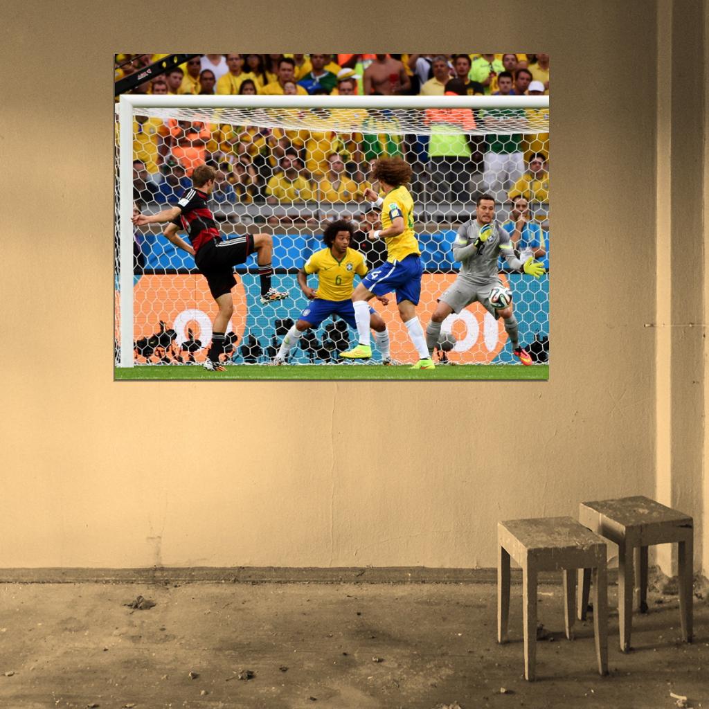 Thomas Muller Shot Volley Goal Germany 2014 World Cup Wall Art Print Poster