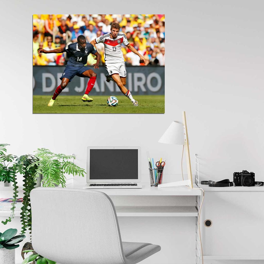 Thomas Muller Dribbling Germany World Cup Brazil Wall Art Print Poster