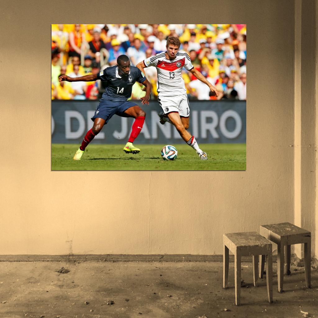 Thomas Muller Dribbling Germany World Cup Brazil Wall Art Print Poster