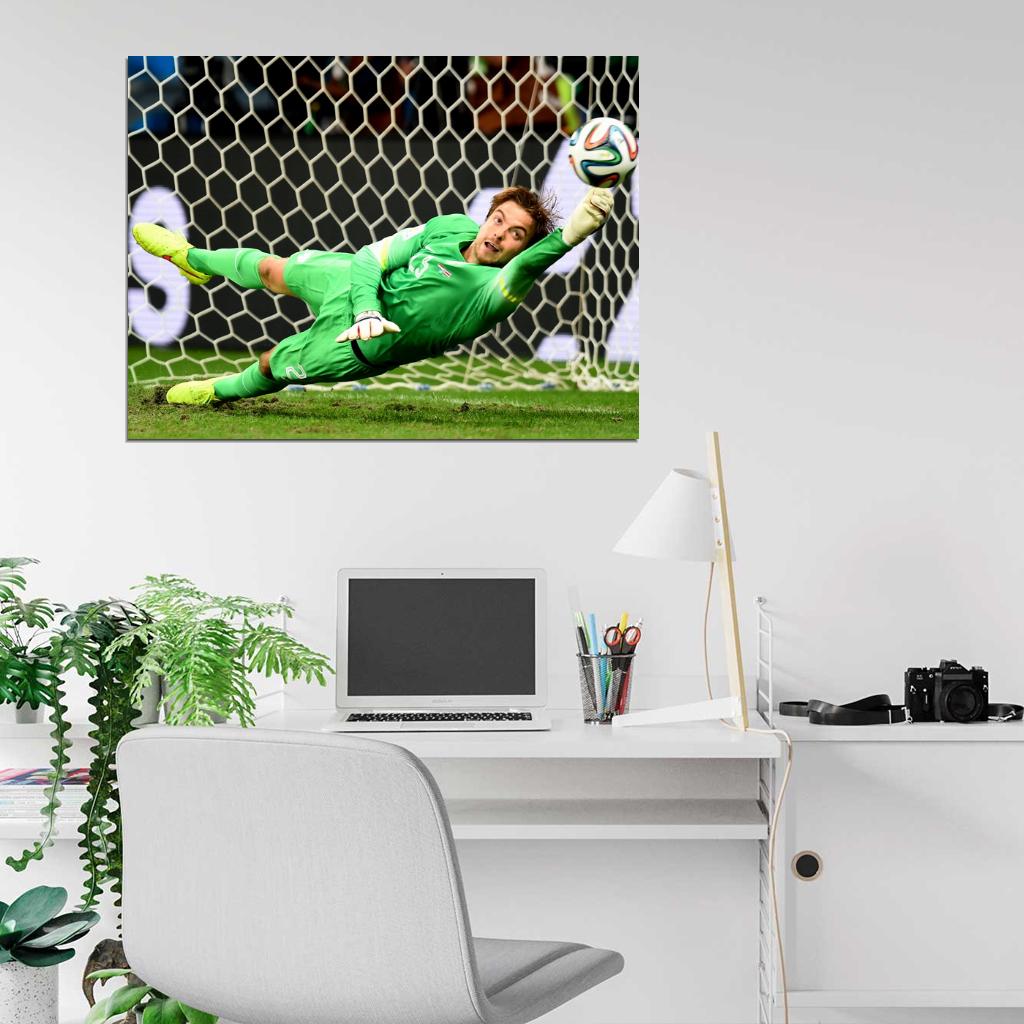 Tim Krul Penalty Kick Save Netherlands Football Wall Art Print Poster