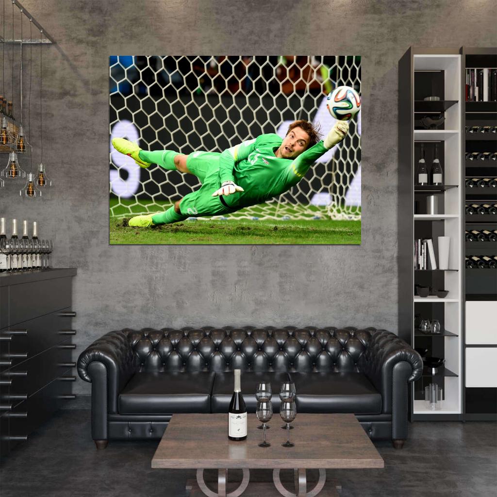 Tim Krul Penalty Kick Save Netherlands Football Wall Art Print Poster