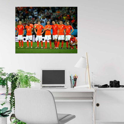 Team Players Netherlands 2014 FIFA World Cup Football Wall Art Print Poster