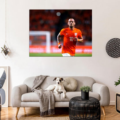 Wesley Sneijder Awesome Netherlands World Cup Football Wall Art Print Poster