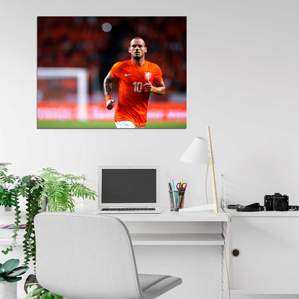 Wesley Sneijder Awesome Netherlands World Cup Football Wall Art Print Poster
