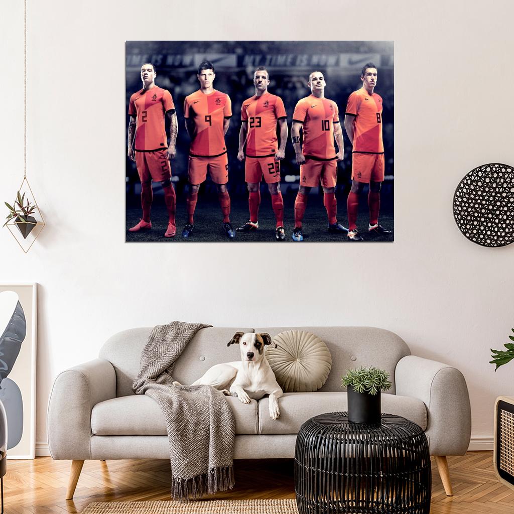 Huntelaar Van der Vaart Sneijder Netherlands Football Wall Art Print Poster