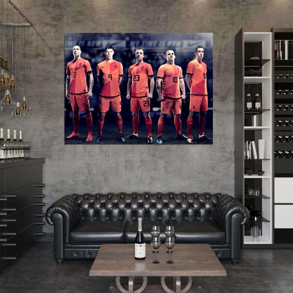 Huntelaar Van der Vaart Sneijder Netherlands Football Wall Art Print Poster