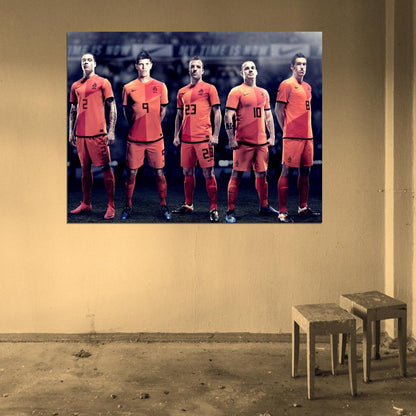 Huntelaar Van der Vaart Sneijder Netherlands Football Wall Art Print Poster