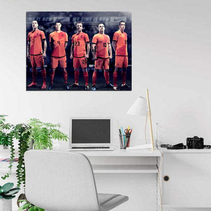 Huntelaar Van der Vaart Sneijder Netherlands Football Wall Art Print Poster