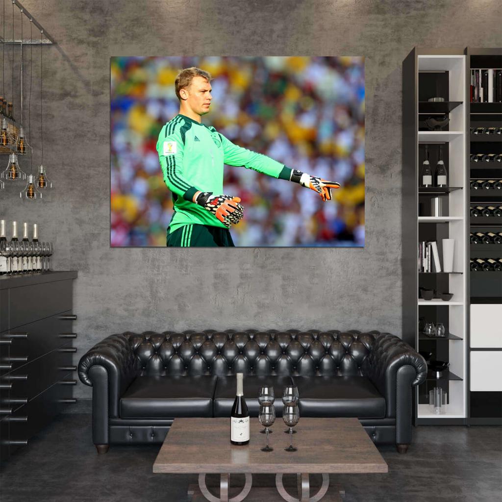 Manuel Neuer Goalkeeper Germany World Cup Football Wall Art Print Poster