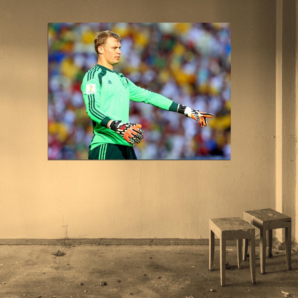 Manuel Neuer Goalkeeper Germany World Cup Football Wall Art Print Poster