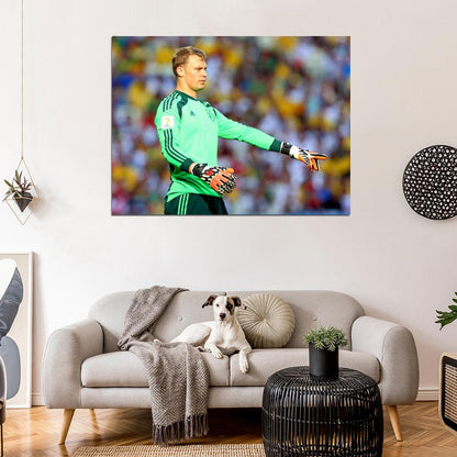 Manuel Neuer Goalkeeper Germany World Cup Football Wall Art Print Poster