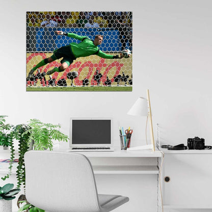 Manuel Neuer Goalkeeper Amazing Save Jump Germany Wall Art Print Poster