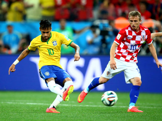 Neymar Jr Pass FIFA World Cup Brazil Soccer Football Wall Art Print Poster