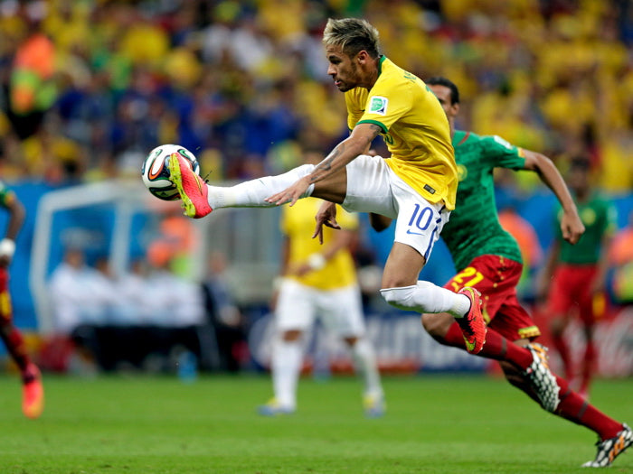 Neymar Jr Air Amazing World Cup Brazil Soccer Football Wall Art Print Poster