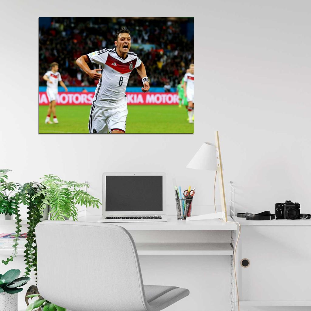 Mesut Ozil Goal Germany World Cup Soccer Football Wall Art Print Poster