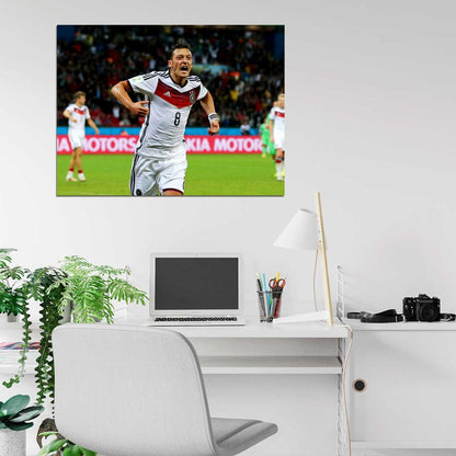 Mesut Ozil Goal Germany World Cup Soccer Football Wall Art Print Poster